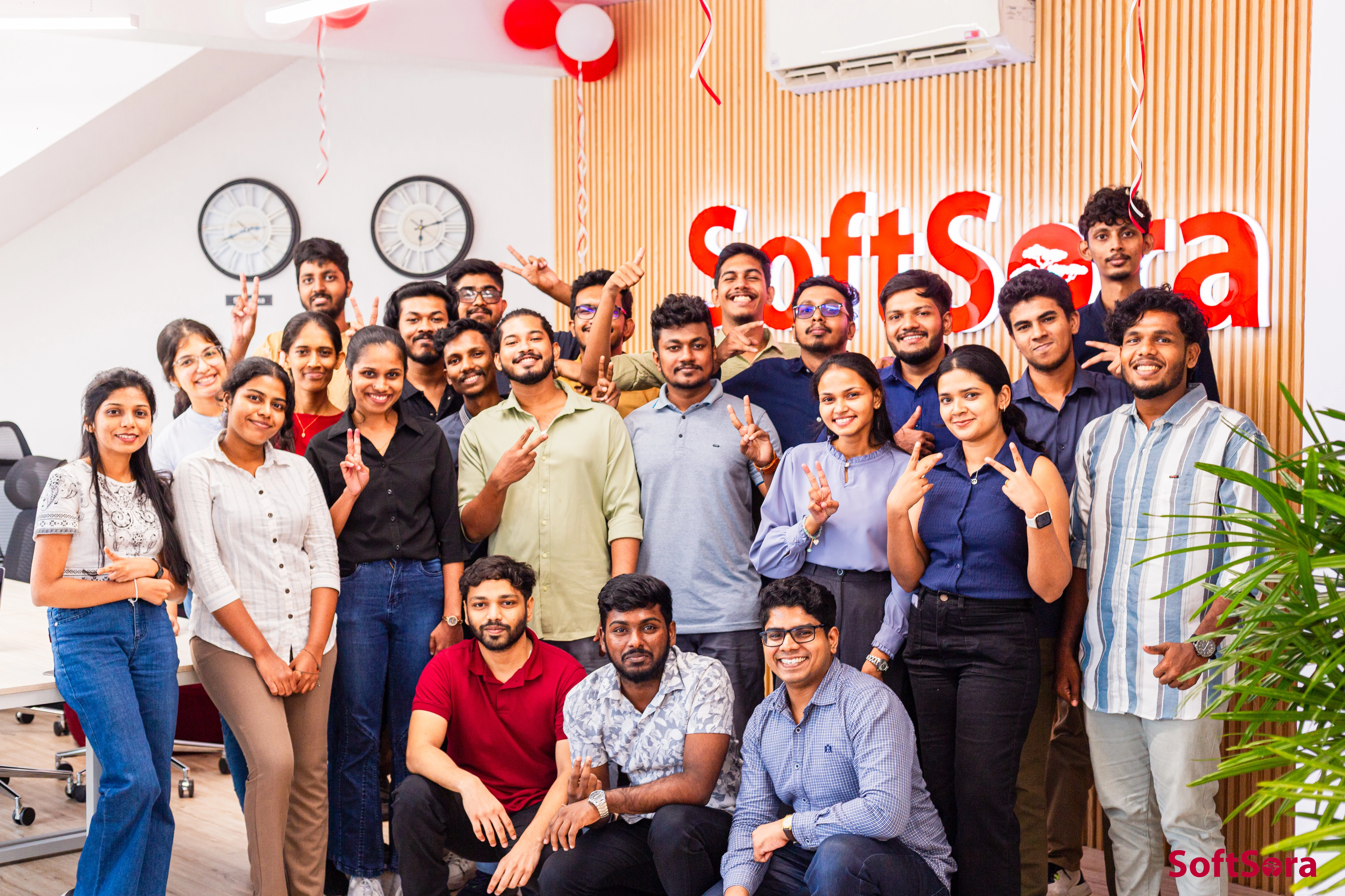 The new SoftSora headquarters, opening day